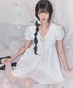 Iligo Sailor Collar Dress White