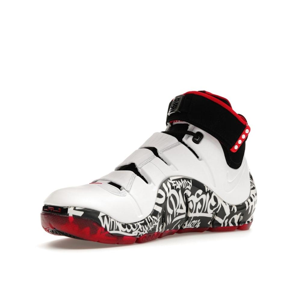 Nike Zoom LeBron 4 Graffiti 2023 Men Sneakers White Black University-Red DJ4888-100