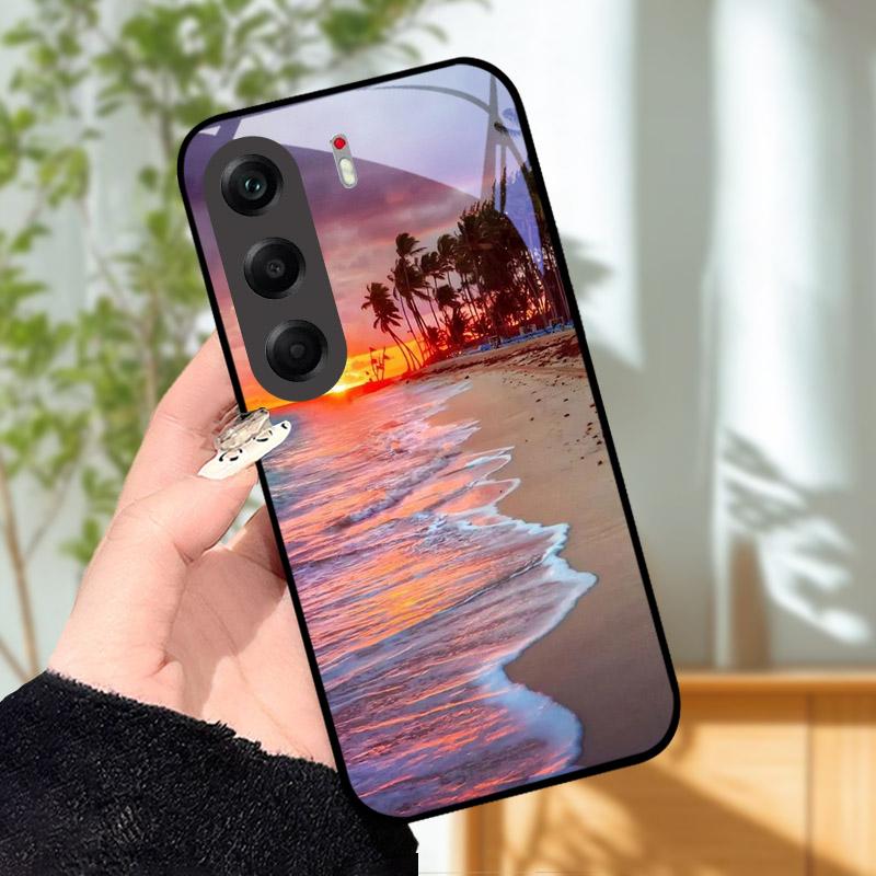 For Tecno Camon 40 Pro 4G Phone Case Lens Protection Bumper For TECNO Camon40 Pro 40Pro 4G Tempered Glass Back Cover Fundas Capa