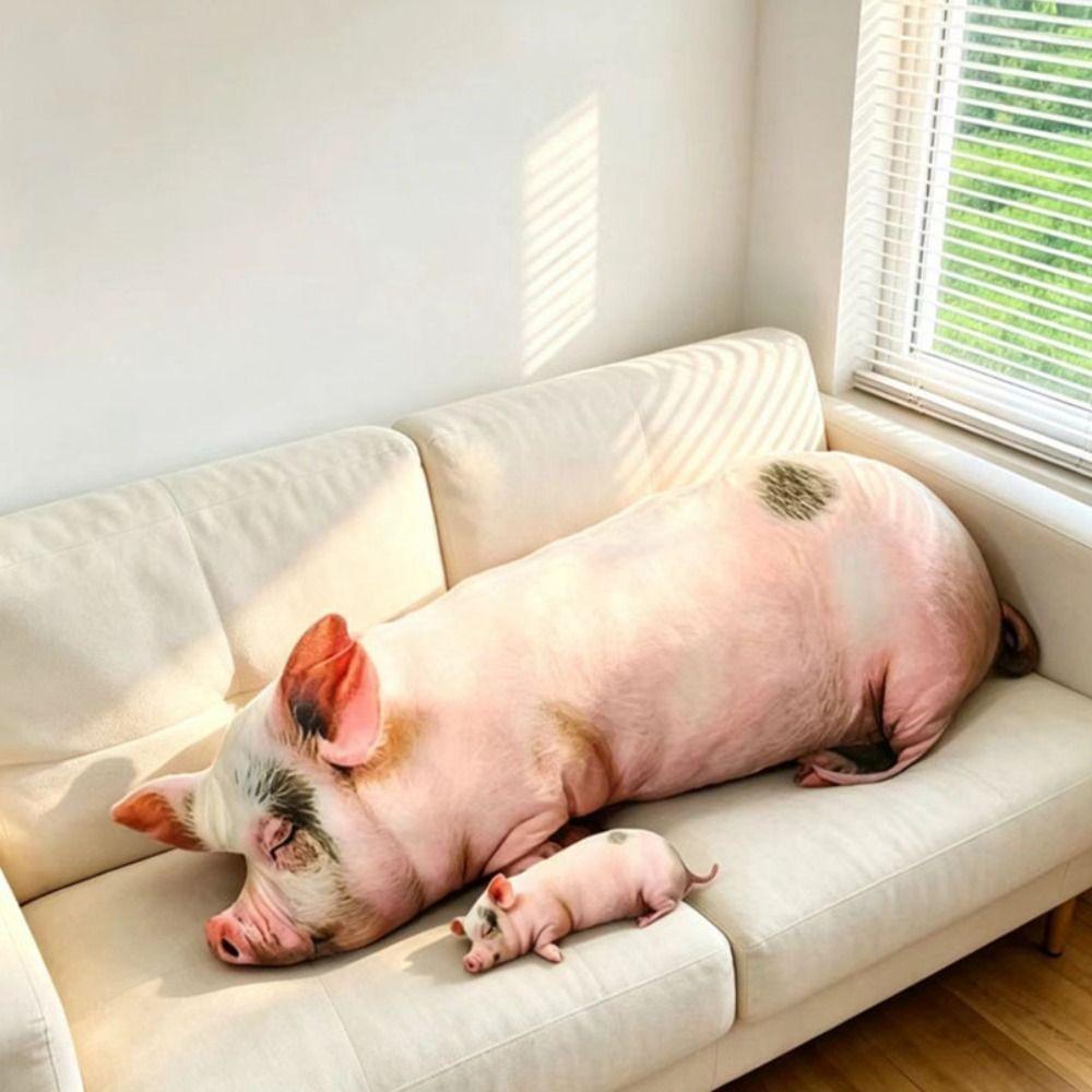 PP Cotton Filled Poultry Throw Pillows 40cm Size Pig Keychain Animal Cushion Doll Toys Bedroom Use