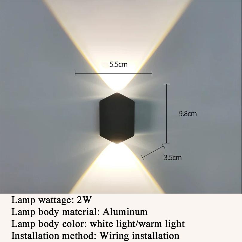 Aluminium LED Wall Light Waterproof Outdoor Indoor Lighting IP55 AC86-265V 4w 6w 8w 10w wall lamp for Garden Stair Night