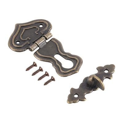 10 Pièces Style Rétro Ton Bronze Boîte à Bijoux Boîte Serrure Loquet Moraillon Boîte en Bois