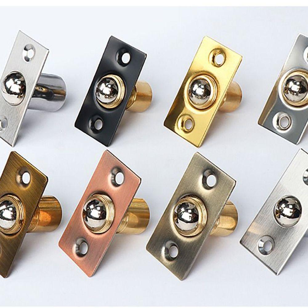 1Set Closet Door Ball Catch with Screw Cabinet Gate Spring Roller Ball Door Latch Set Adjustable Door Stopper Furniture Hardware