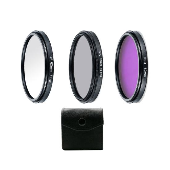 Professional UV CPL Polarizer FLD Photo Photography Filter Kit for SLR Camera