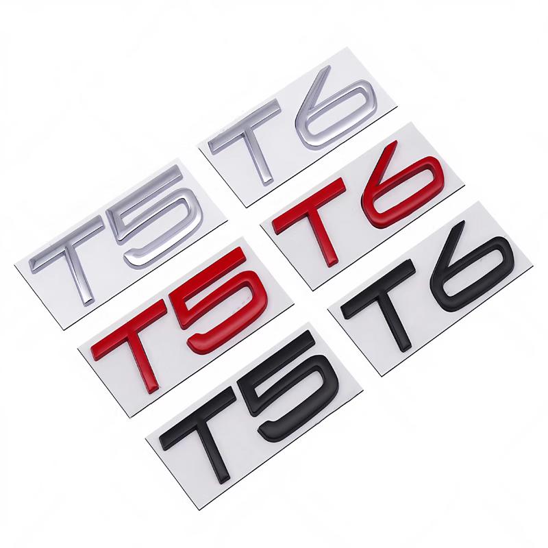 3D Metal AWD T5 T6 Logo Badge B5 B6 Emblem Car Rear Trunk Stickers For XC90 S60 CX60 S80 V40 S40 XC70 V60 XC40 V90 Accessories