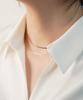 Alleun Silver 925 Square Snake Chain Layered Silver Chain Necklace