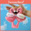 Niedlicher Rosa Flamingo Schlüsselanhänger Plüsch Ultraweiches Stofftier Taschenanhänger