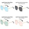 G Casual Chic Square Frame Sunglasses With Gradient Green Lenses For Outings