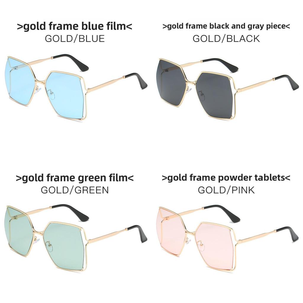G Casual Chic Square Frame Sunglasses With Gradient Green Lenses For Outings