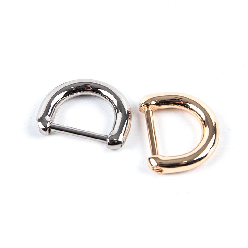 Kovová D-kroužková přezka, třmenový uzávěr pro kožené řemeslo, popruh na tašku, opasek, rukojeť