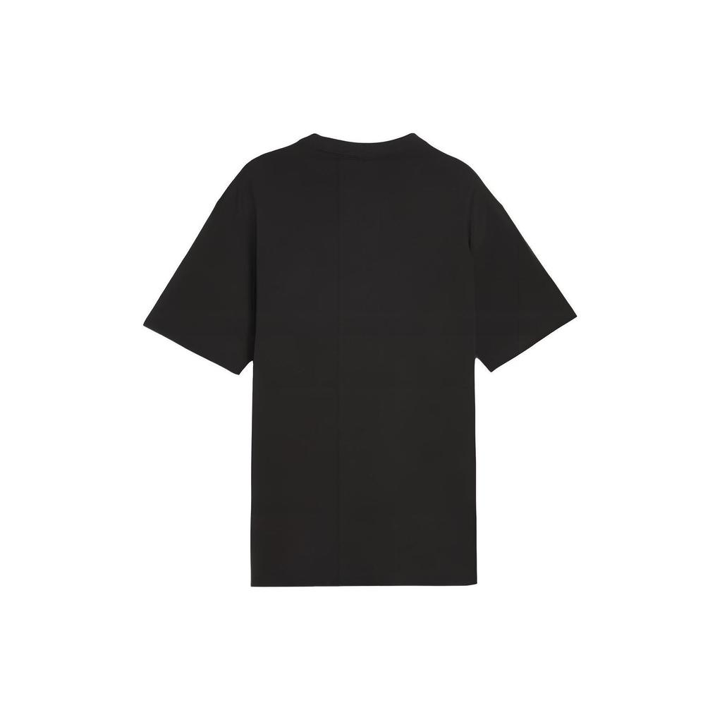 Puma Cotton Solid Color Casual Crew Neck Short Sleeve T-Shirt Men Tops Black 625925-01