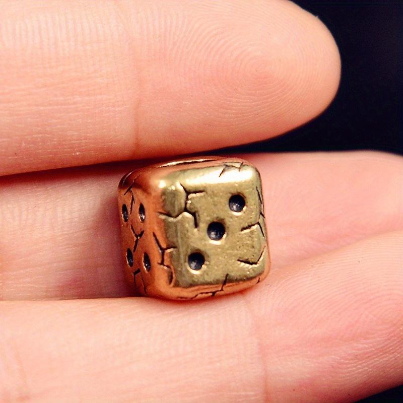 Retro Kostky Mosazné Korálky na Nůž EDC Outdoor DIY Příslušenství k Náramku Klíčenka Pletená Šňůrka Přívěsky Svítilna Závěsky