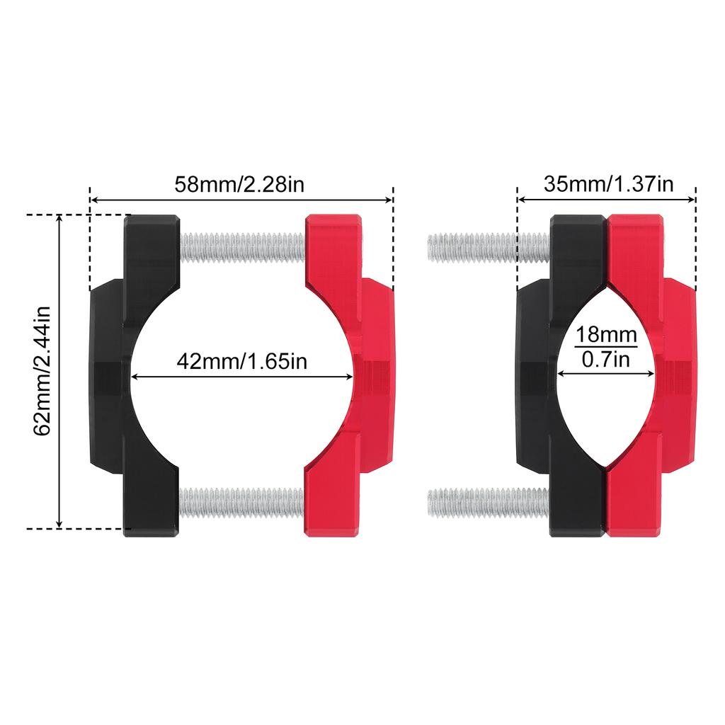 1pc 17-42mm CNC Modification Bracket for Motorcycle/Scooter/ATV Electric Bike Bicycle,Headlight Spotlight Fixed Clamp AdapterGood Product