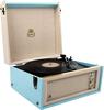 GPO Bermuda Dansette Vinyl Record Player White/blue