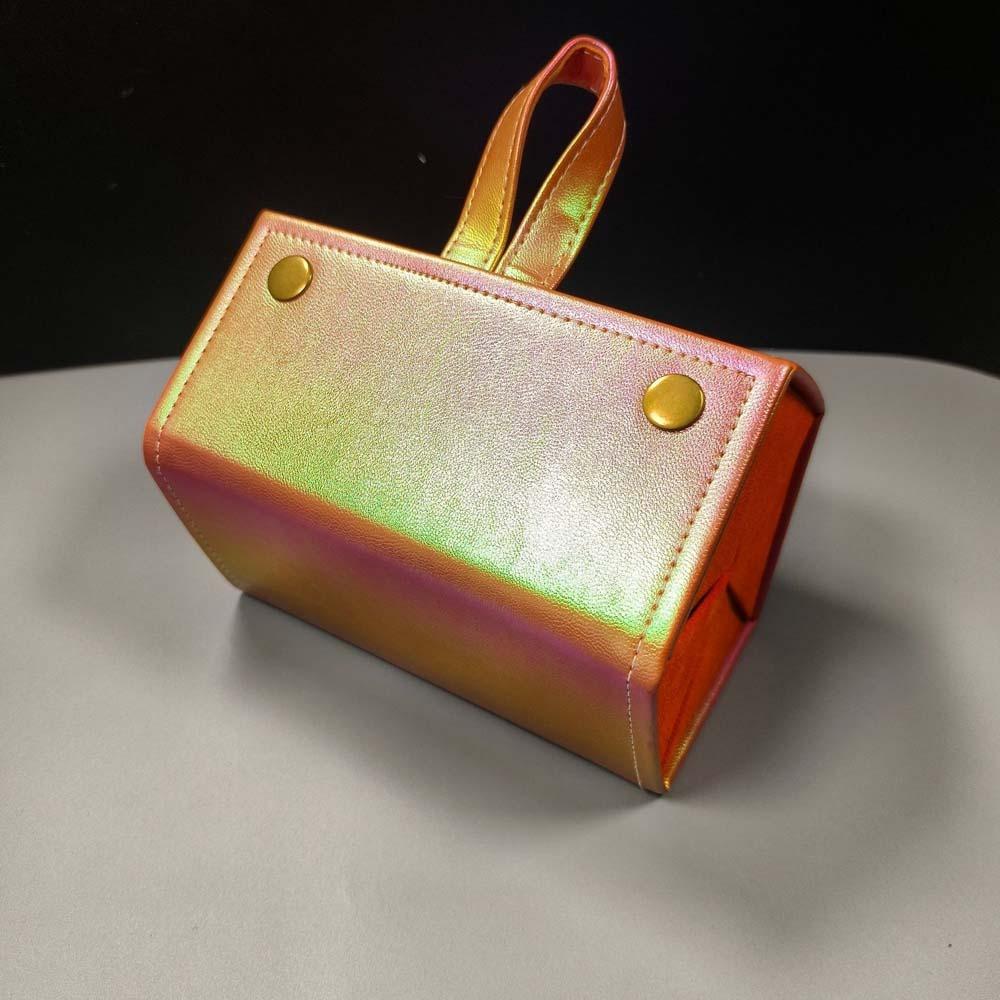 Magnetic Button Five Lattice Glasses Storage Box Portable Glasses Protective Case Work