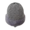 Winter Hat Men Women Velvet Thick Warm Knitted Hat Outdoor Solid Color Hat Scarf Integrated Hat