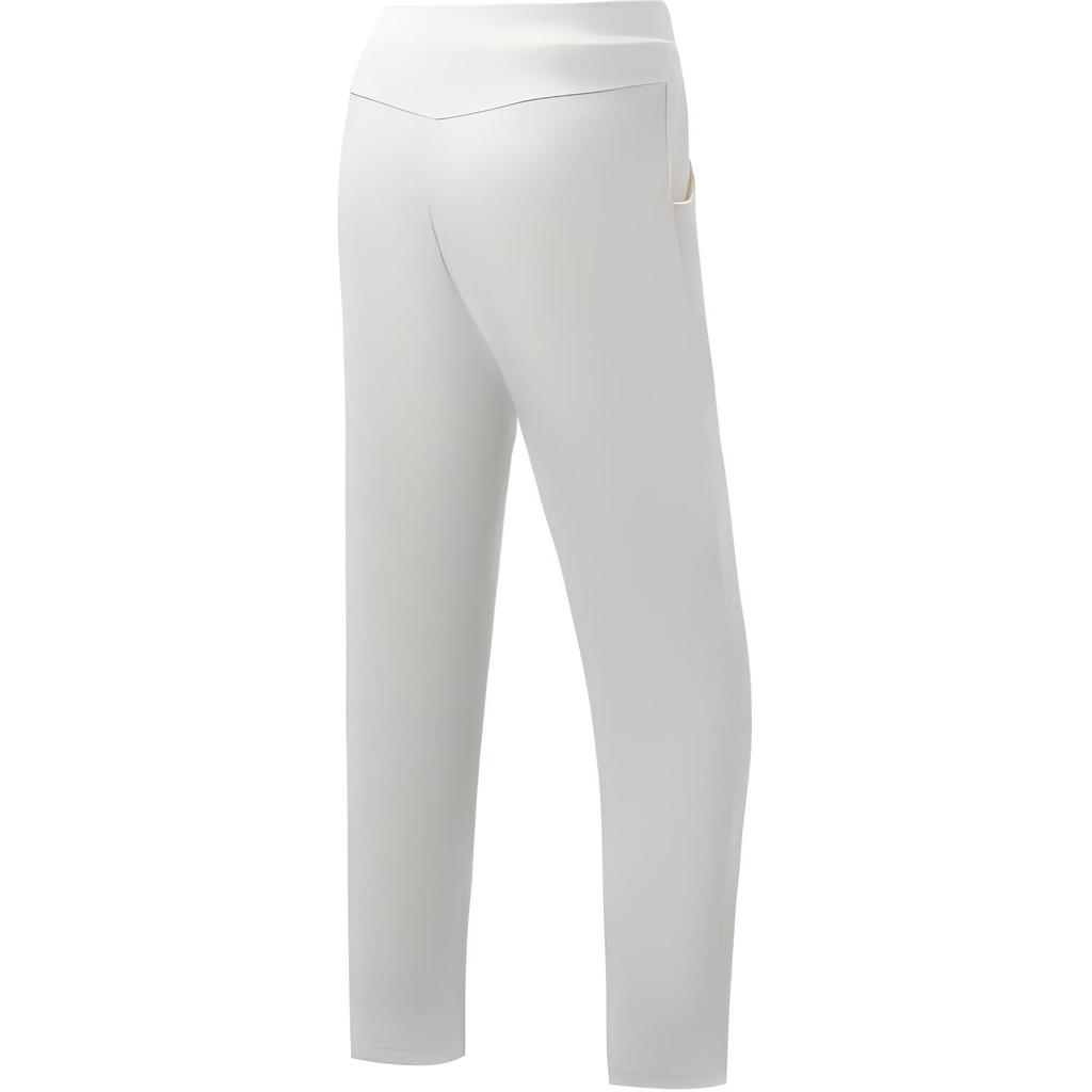 Li Ning Comfortable Simple Regular Knit Sports Pants Women Bottoms Off-White AKLRA88-3
