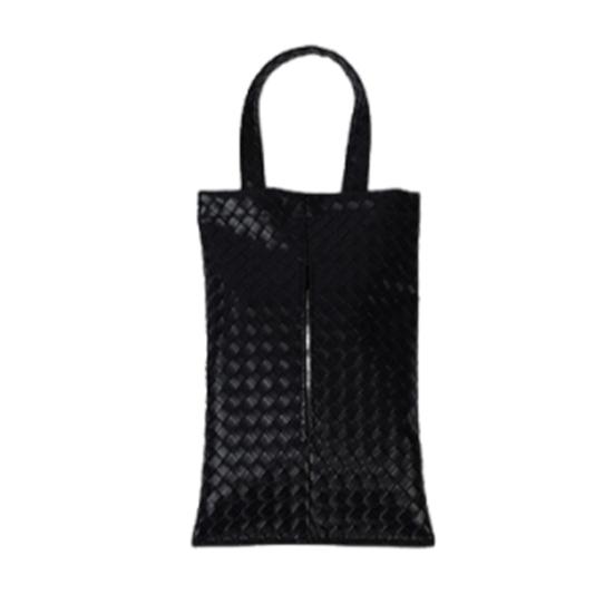 

Car Tissue Holder for Visor Hanging Napkin Dispenser with Woven Pattern Universal Armrest Tissue Case for Vehicle Interior чёрный