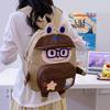 The schoolbag is cute and funny, the new Japanese contrasting colors, niche trends, small backpacks, and large-capacity backpacks.