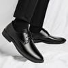 Men's casual shoes, fashionable and casual men's leather shoes, breathable business men's shoes, large size