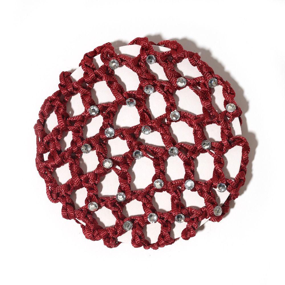 

Breathable Mesh Girls Elastic Hair Net Hair Bands Ballet Hair Net Bun Cover Snood Children вино красного