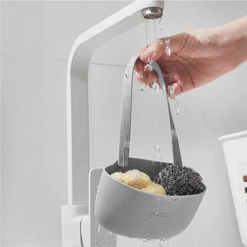 Kitchen Supplies Sink Single Layer Drain Hanging Bag Pool Storage Drain Rack Hanging Basket