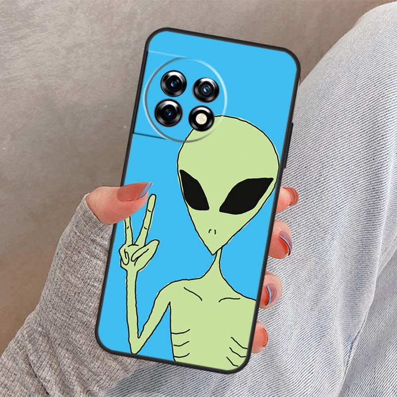 Alien Kawaii Art Cover For OnePlus Nord 4 3 CE 2 Lite N20 N10 N30 OnePlus 8T 10T 13 13R 12 12R 11 10 Pro Case