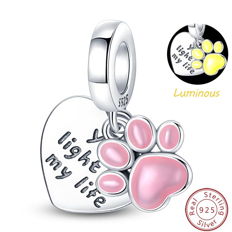 Cute Cat And Dog Series Copper Moon Butterfly Paw Print Charms 3Mm Diy Fine Jewelry Gifts Making