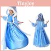 Encantador Vestido de Tule da Princesa Elsa Anna de Frozen para Meninas Perfeito para Festas de Cosplay