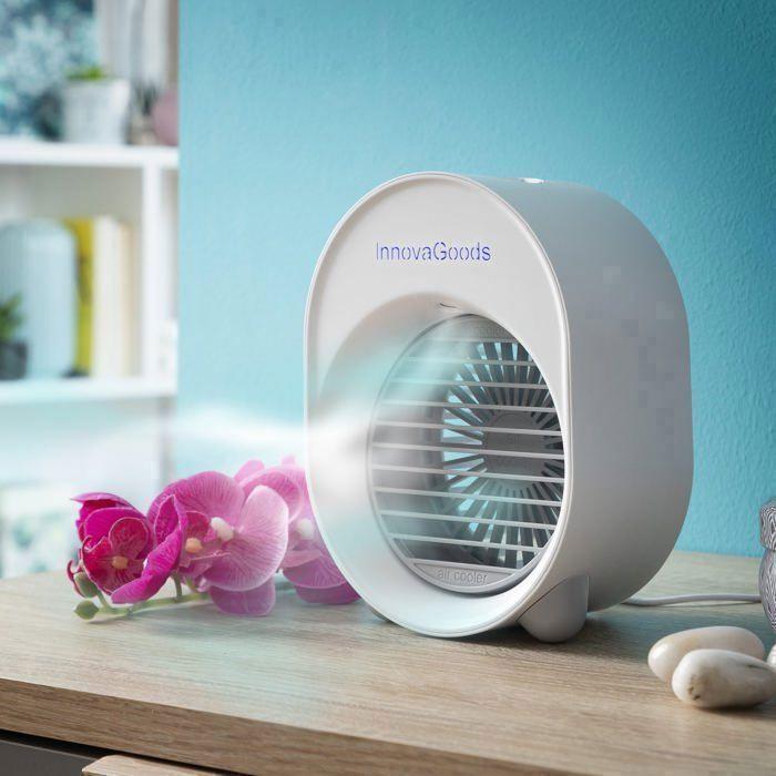 Mini-climatiseur Humidificateur À Ultrasons Avec Led Koolizer Innovagoods