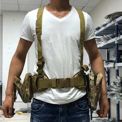 Men's Belt Functional Chest Harness Front Pouch Holster Vest Molle Convenient Belt