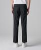 MUSINSA STANDARD Summer Wool Relaxed Tapered Hidden Banding Crop Slacks [Charcoal Gray]