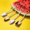 304 Stainless Steel Cute Shovel Spoon Dessert Ladle - Thickened Watermelon Spoon for Unique Presentation.