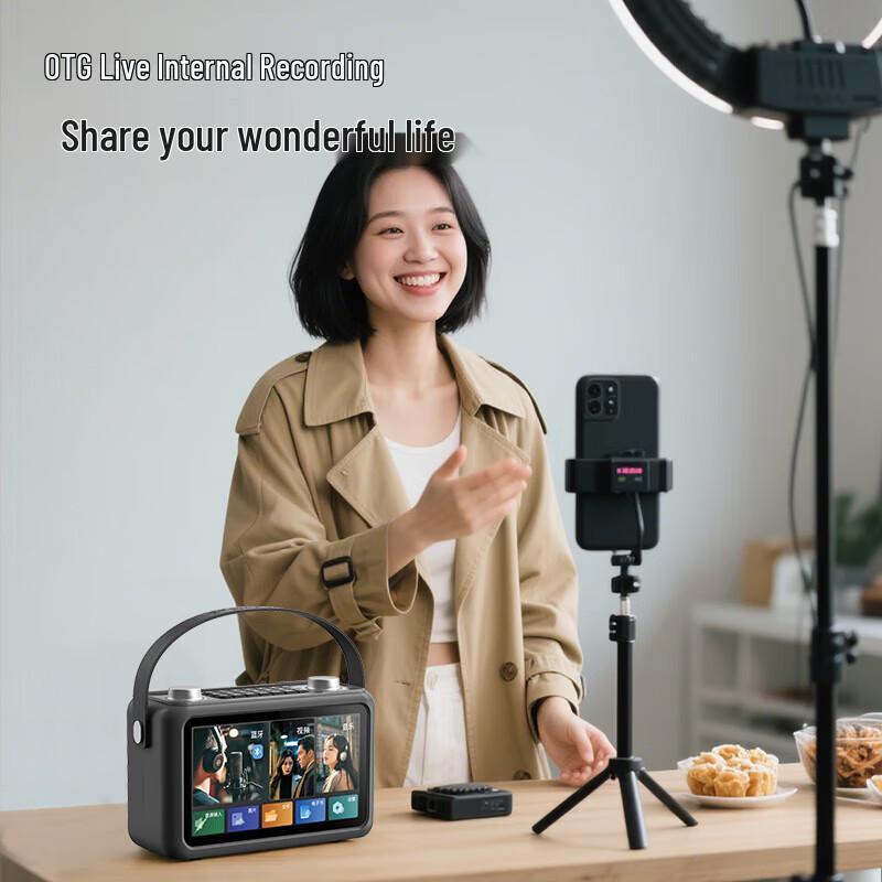 SANSUI F58 Portable Outdoor KTV Speaker with Lyric Display