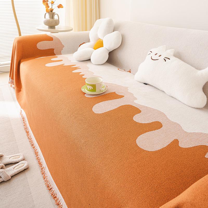 

Шенильное диванное полотенце, Универсальное для всех сезонов, Высококачественный диванный плед, Защита от царапин кошек, Цельный чехол на диван в стиле «маленькая свежесть» 180*150cm