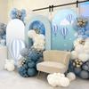 3.28ftx6.56ft Blue Hot Balloons Arch Stand Covers for Parties Supplies Sky Clouds Arched Stretchy Fabric Cover  Birthday Party
