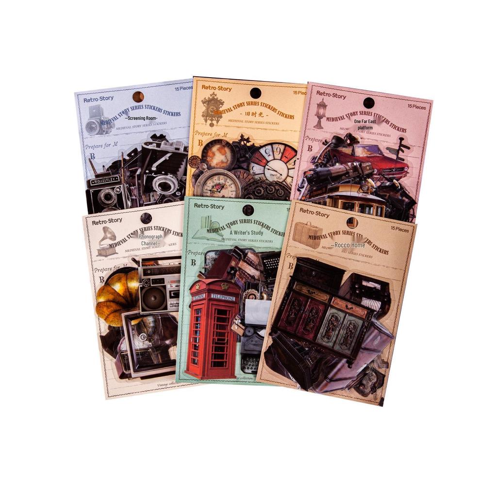 RetroStory Secondhand Series: Vintage Seal Stickers for Journals and ItaBags