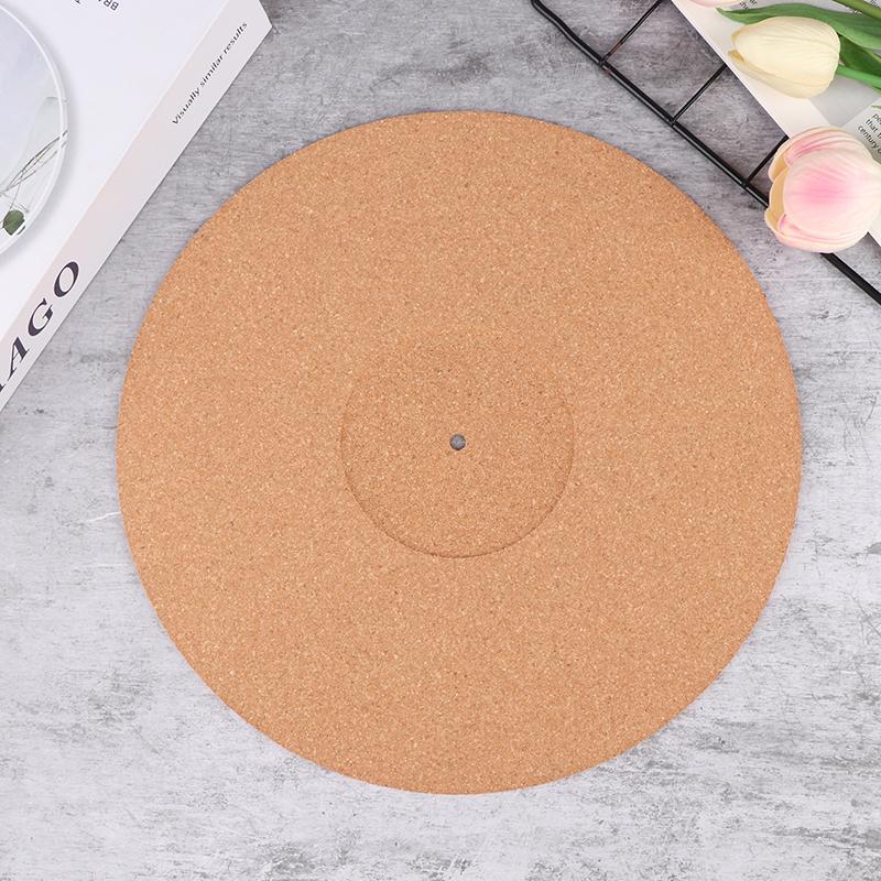 12In Record Pad Soft Cork Vibration Reduction Anti-Static Vinyl Mat Turntable Slipmat Pad Dia 297Mm For Phonograph