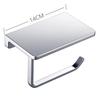 Chromed All-Copper Double Toilet Paper Holder with Shelf