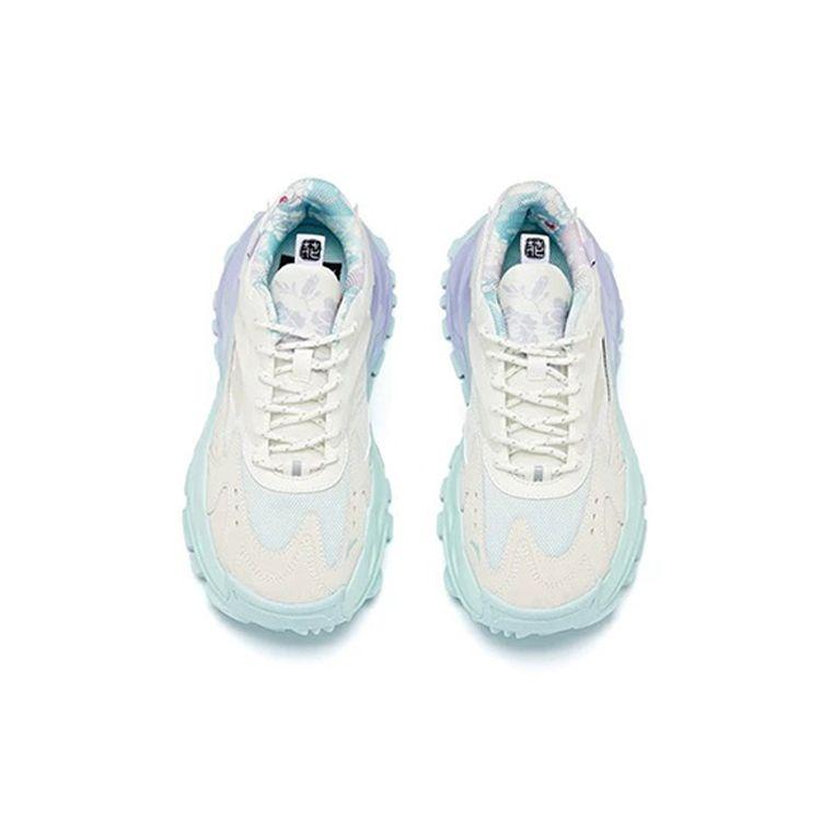 Anta Mulan X  Hot Retro Casual Non-Slip Shock Absorbing Wear-Resistant Low-Top Dad Shoes Women Sneaker White Blue Purple 922018842-10