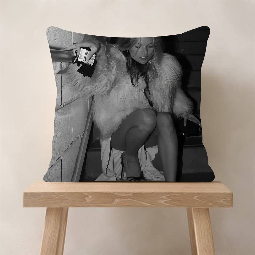 

Kate Moss Fashion Modern Art Personalized Pillow Cover Kids Bedroom Wild Party Decor Pillowcase Kid Birthday Shower Gift 30x30cm