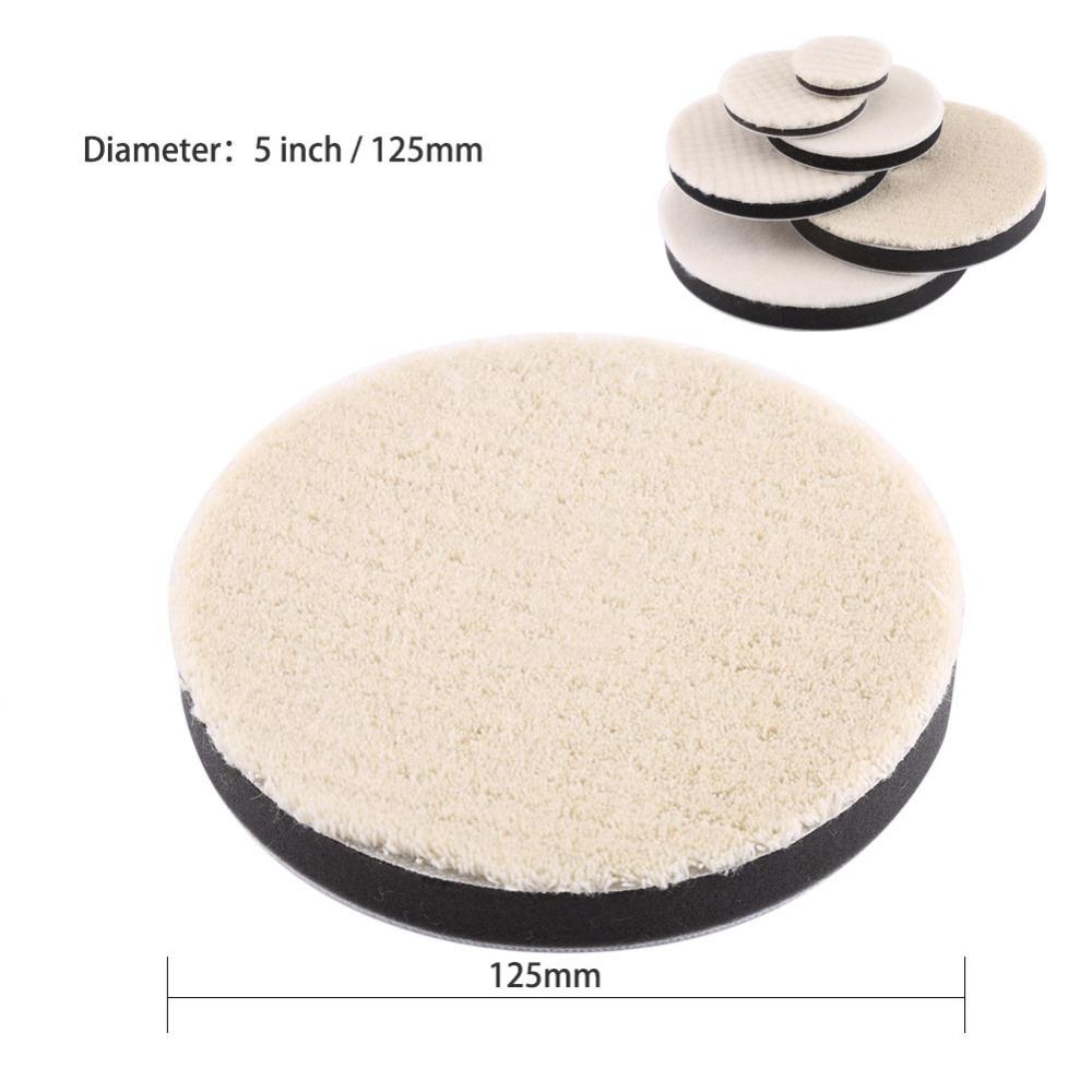 3PCS Wool Waxing Wool Pad 5 Inch/6 Inch/7 Inch Auto Detailing Pad Wool Polishing Pad  Auto Detailing