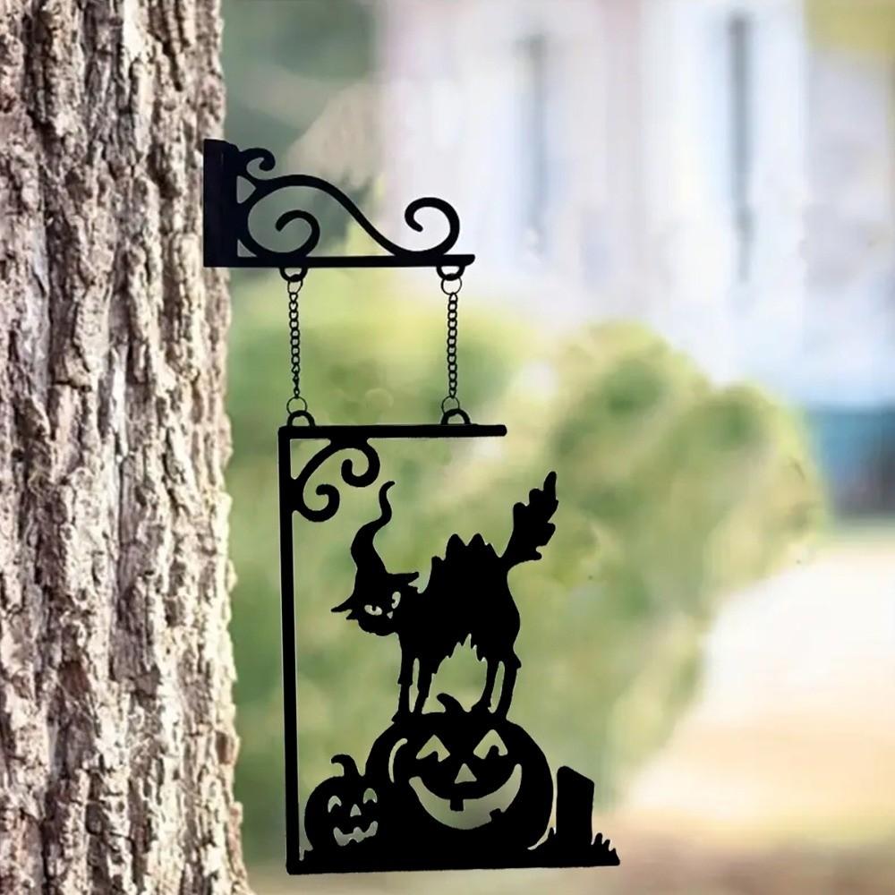 Vintage Ghost Pendant Waterproof Halloween Decoration Halloween Hanging Sign Courtyard