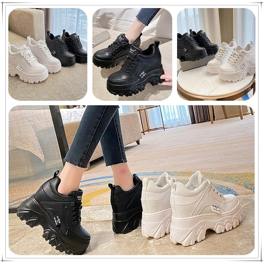 Ainiway Platform Sneakers, Dad Sneakers for Women, Platform Shoes, Sneakers with Hidden Heel,