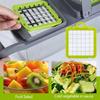 With Basket 14/16 In 1 Vegetable Chopper with Handle Vegetable Slicer Portable Grater  Kitchen Use