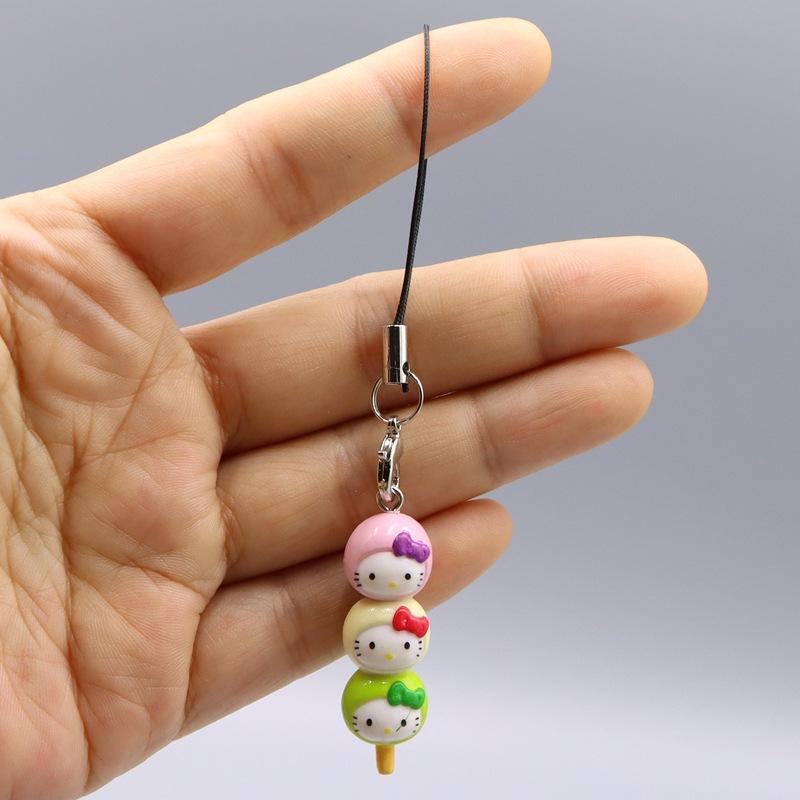 kawaii Hello Kitty Toy Pendant Cute Cat Phone Case Decorative Necklace Pendant Kawaii Women Accessories Festival Gifts