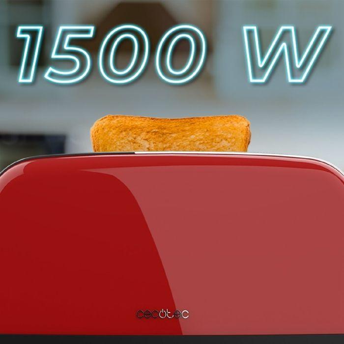 Cecotec Grille-pain Vertical Toastin Time 1500 Rouge Lite