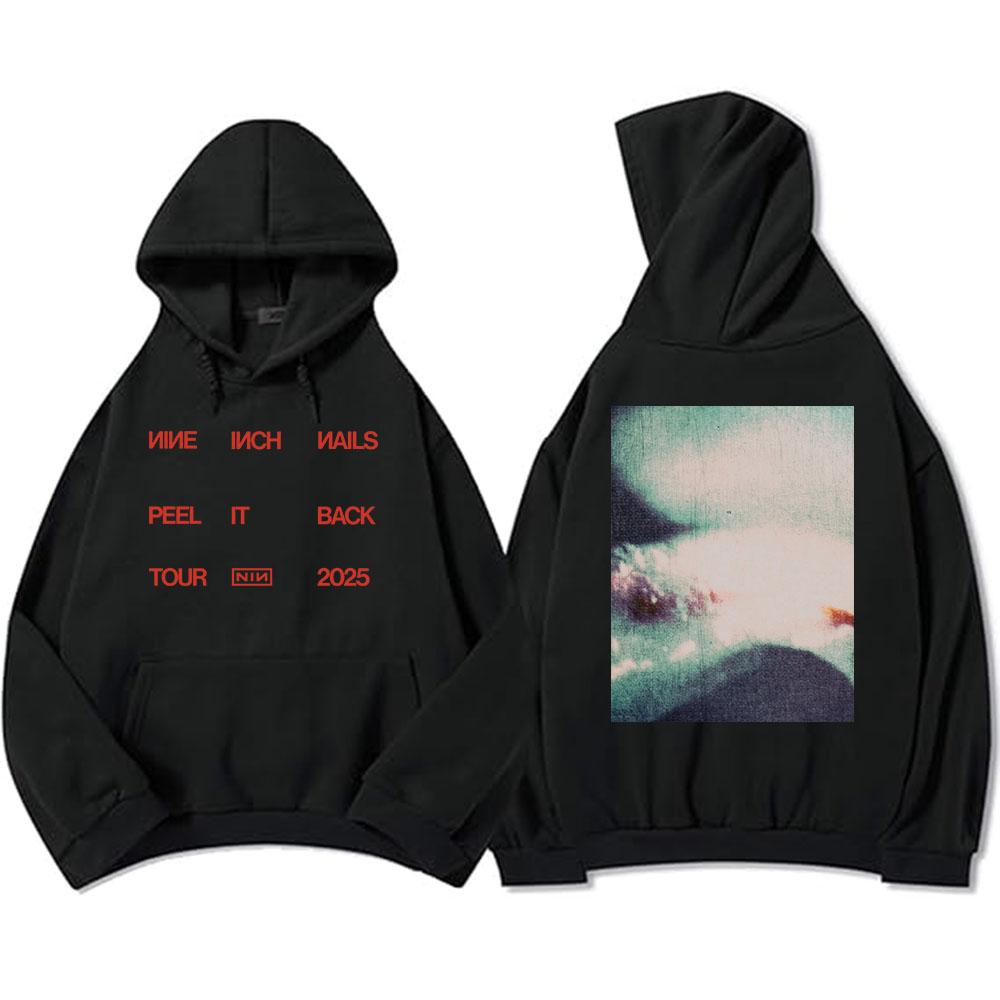 

Peel It Back Tour Rock Nine Inch Nails Tshirts Short Sleeve Hip Hop Unisex Streetwear T Shirt for Men Women S