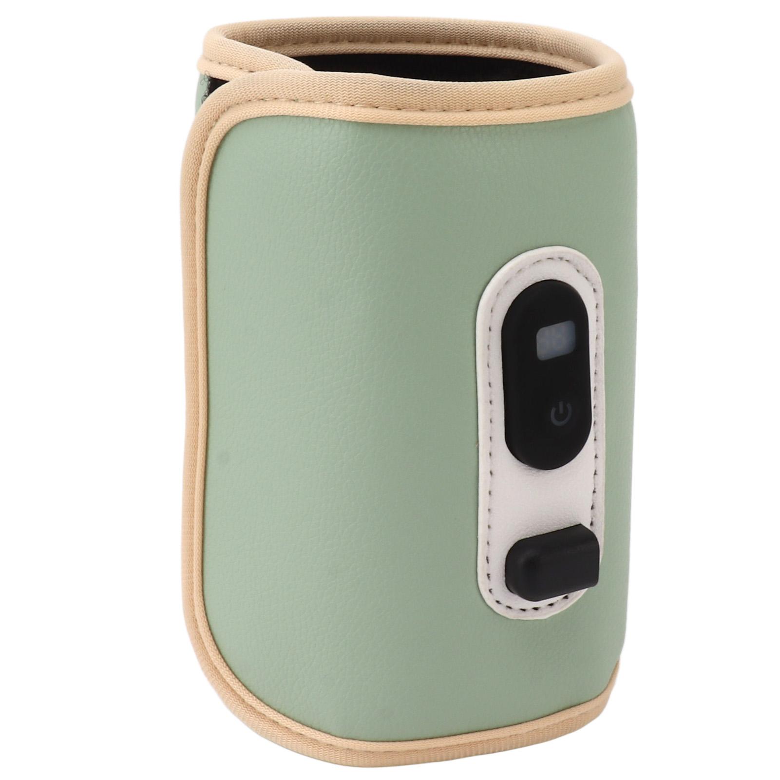 

Baby Milk Bottle Warmer USB Digital Display 5 Speeds Portable Baby Milk Heat Keeper for Milk Breastmilk Water Green