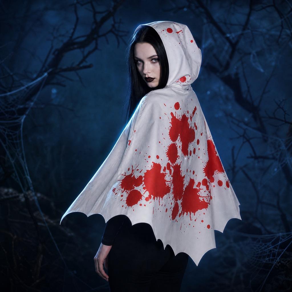 Halloween Cape Hooded Cloak for Adult Kids Costume Party Decoration and Role Play